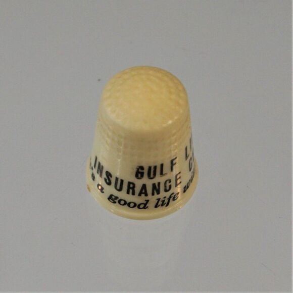 Vintage Advertising Thimble Gulf Life Insurance Company Jacksonville Florida - Picture 7 of 7